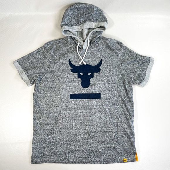 Under Armour Other - Under Armour Project Rock Mens Large Gray Short Sleeve Hoodie